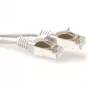 ACT biely 5 metrov LSZH SFTP CAT6A patch kábel bez zaistenia, s RJ45 konektormi
