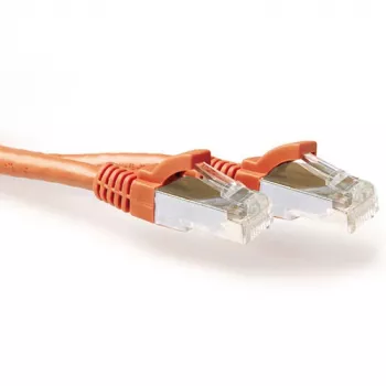 ACT oranžový 20,00 metra SFTP CAT6A patch kábel, bez zaistenia, s RJ45 konektormi