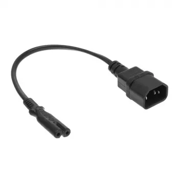 Napájací kábel C14 - C7 čierny 0,2 m ACT AK5248 250V 2,5A