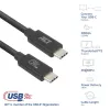 ACT USB4 20Gbps 240W USB Type-C kábel 2m čierny USB-IF certifikovaný