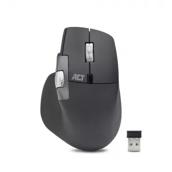 ACT AC5147 bezdrôtová myš, Bluetooth/USB, tichý klik, 4800 DPI, sivá