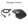 ACT AC5147 bezdrôtová myš, Bluetooth/USB, tichý klik, 4800 DPI, sivá