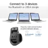 ACT AC5147 bezdrôtová myš, Bluetooth/USB, tichý klik, 4800 DPI, sivá
