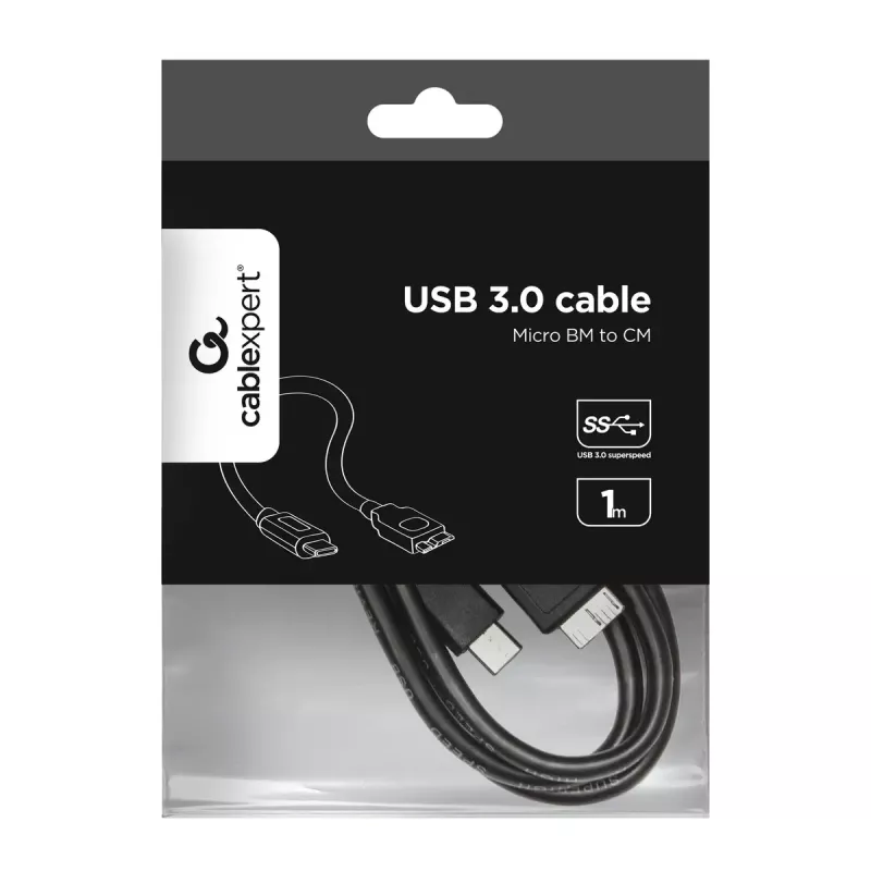USB kábel Gembird CCP-USB3-MBMCM-1M