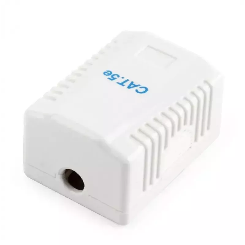 Gembird NCAC-1F5E-01 tienená sieťová zásuvka na omietku, 1x RJ45 Cat5e, biela