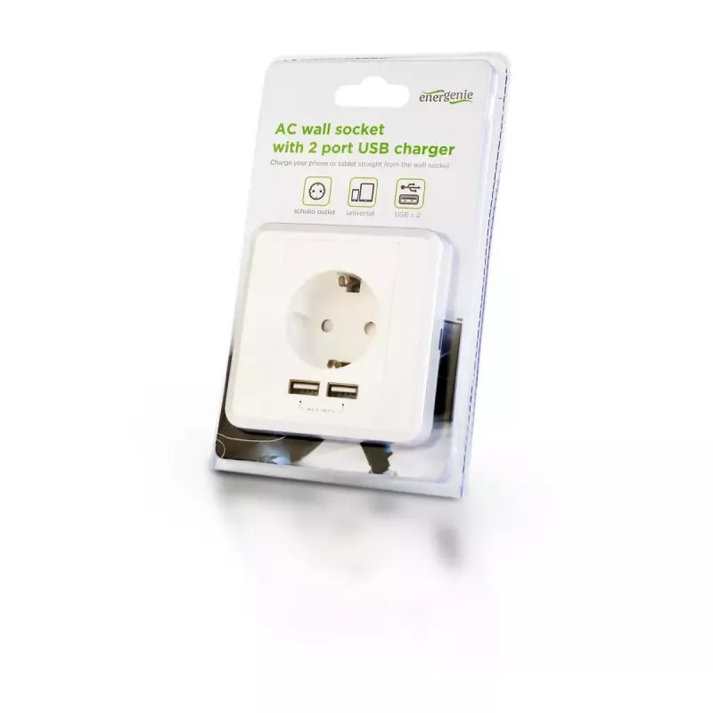 Zásuvka 2 x USB EnerGenie EG-ACU2A2-01