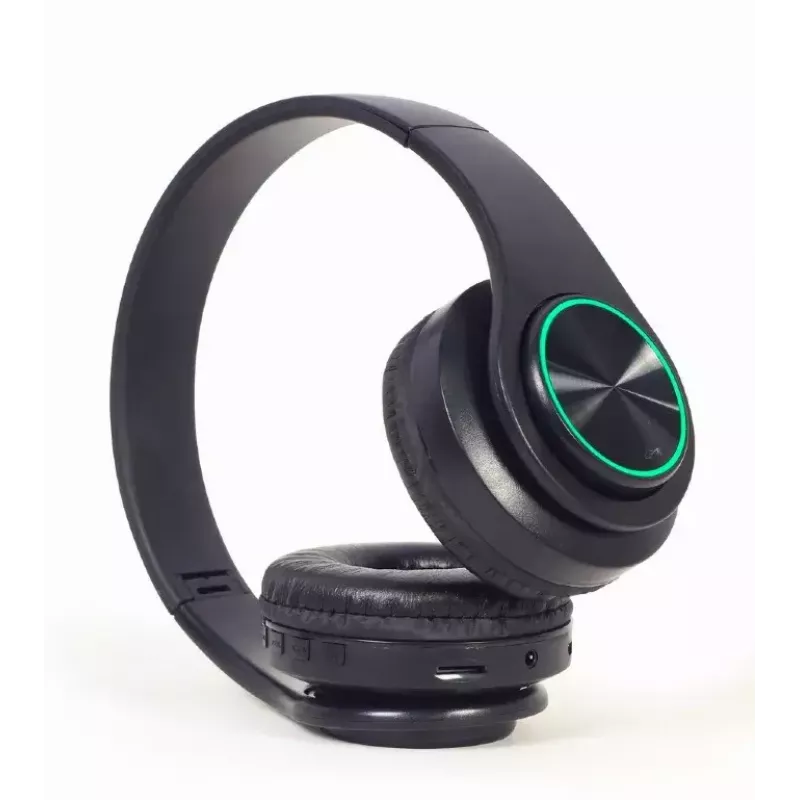 Káblový & bezdrôtový headset GEMBIRD BHP-LED-01, supra-aural, hlavový most, čierny, 0,3 m kábel, 150 g