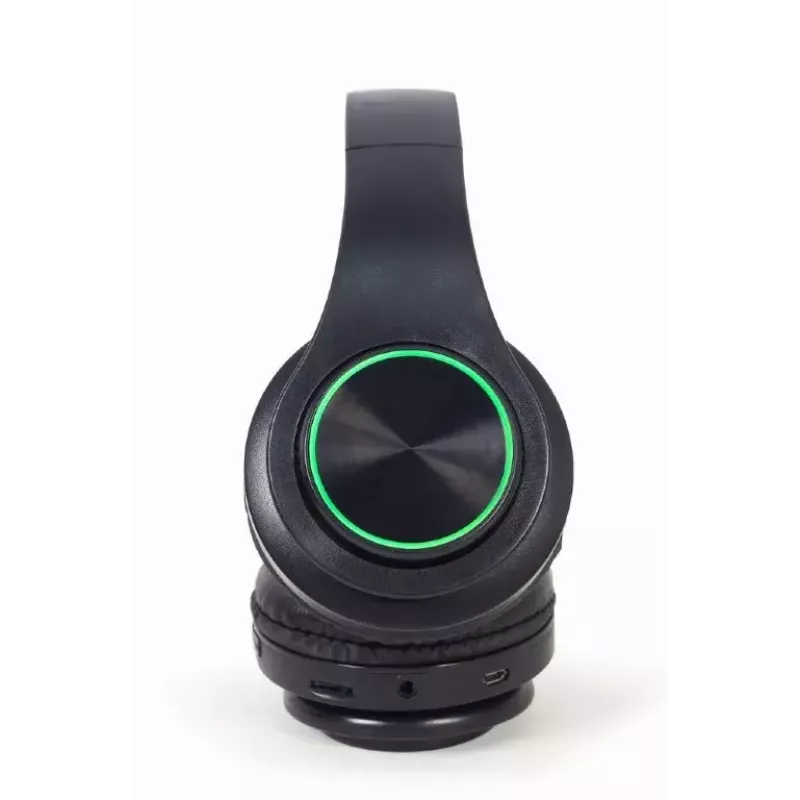 Káblový & bezdrôtový headset GEMBIRD BHP-LED-01, supra-aural, hlavový most, čierny, 0,3 m kábel, 150 g
