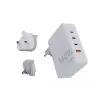 Prenosná 140W GaN cestovná nabíjačka Xtorm XVC2140 s 3× USB-C-PD konektormi a 2 m USB-C káblom, biela