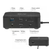 USB-C Quad DisplayLink dokovacia stanica CLUB 3D CSV-2542 — 2× DisplayPort 8K60Hz, 2× HDMI 4K60Hz, PD 100W, 2.5G Ethernet