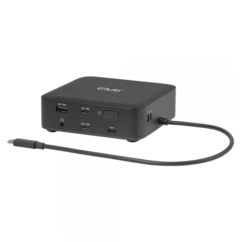 USB-C Quad DisplayLink dokovacia stanica CLUB 3D CSV-2542 — 2× DisplayPort 8K60Hz, 2× HDMI 4K60Hz, PD 100W, 2.5G Ethernet