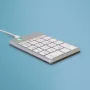 R-Go Tools numerická klávesnica R-Go Numpad Break, ergonomická numerická klávesnica so softvérom na prestávky, káblová, biela