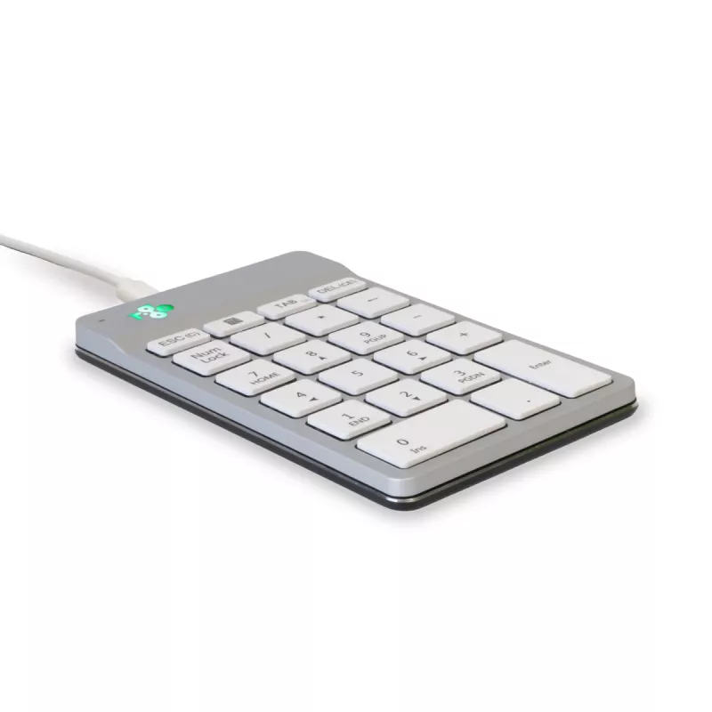 R-Go Tools numerická klávesnica R-Go Numpad Break, ergonomická numerická klávesnica so softvérom na prestávky, káblová, biela