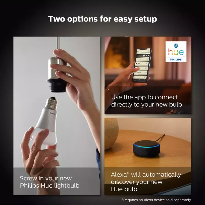 Philips Hue White A60 – E27 smart žiarovka – 800 (2-pack)