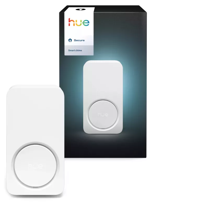 Bezdrôtové vnútorné zvončekové signalizačné zariadenie Philips Hue Secure — biela, plast, IP20, 90 g