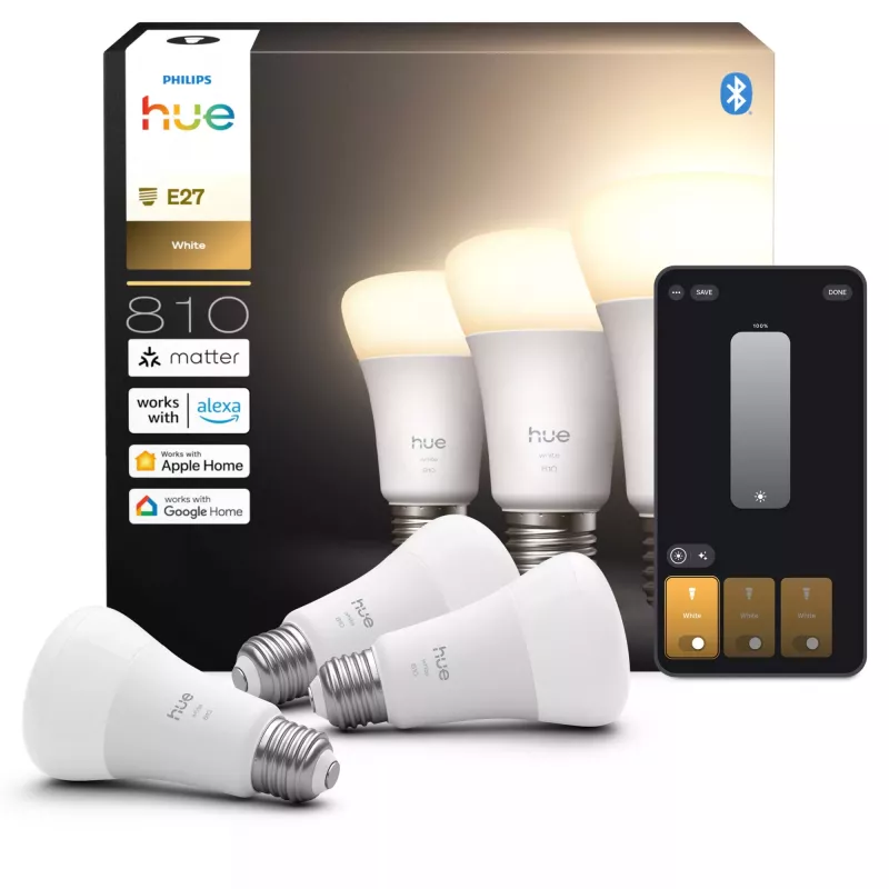 Philips A60 – E27 Smart žiarovka – 810, Bluetooth/Zigbee, LED, E27, A19, soft biela, 2700 K