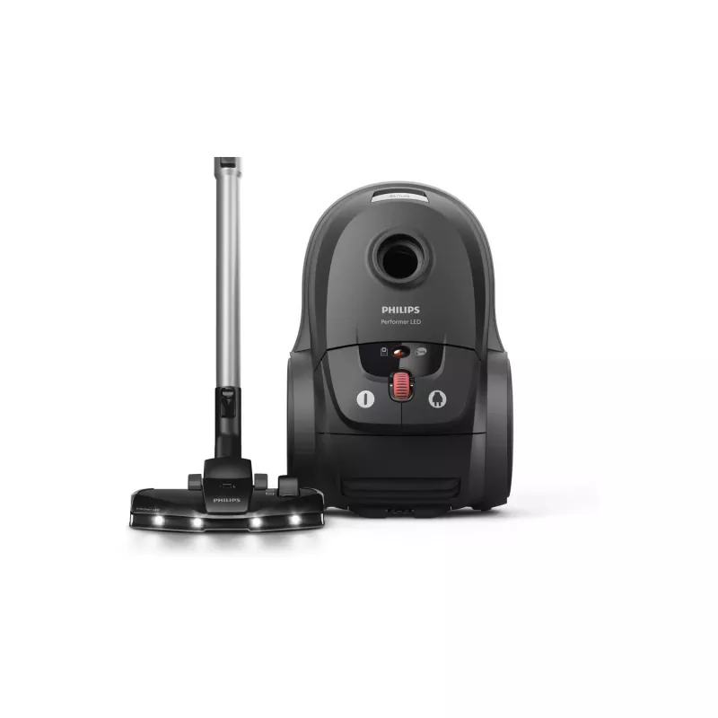 Podlahový vysávač Philips 8000 Series XD8122/10 — 900 W, 4 L vrecko na prach, HEPA filter, čierna