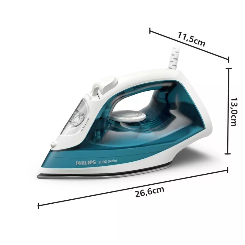 Parná žehlička Philips DST2010/90 — 2000 W, 0,25 l nádrž na vodu, nepriľnavá žehliaca plocha, 1,9 m kábel