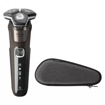 Philips SHAVER Series 5000 S5886/30 pánsky holiaci strojček rotačný holiaci strojček zastrihávač čierna, hnedá