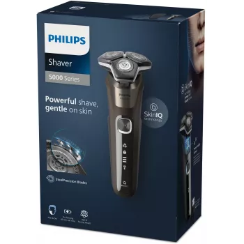 Philips SHAVER Series 5000 S5886/30 pánsky holiaci strojček rotačný holiaci strojček zastrihávač čierna, hnedá