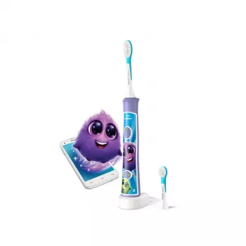 Sonická zubná kefka Philips Sonicare For Kids HX6322/12 – integrovaná Li-Ion batéria, 1 rukoväť, 2 hlavice, režim denná starostlivosť