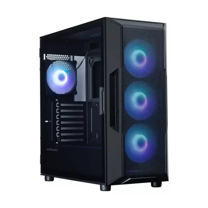 ZALMAN PC skriňa i3 NEO V2 Mid Tower, ARGB ventilátory x4, čierna