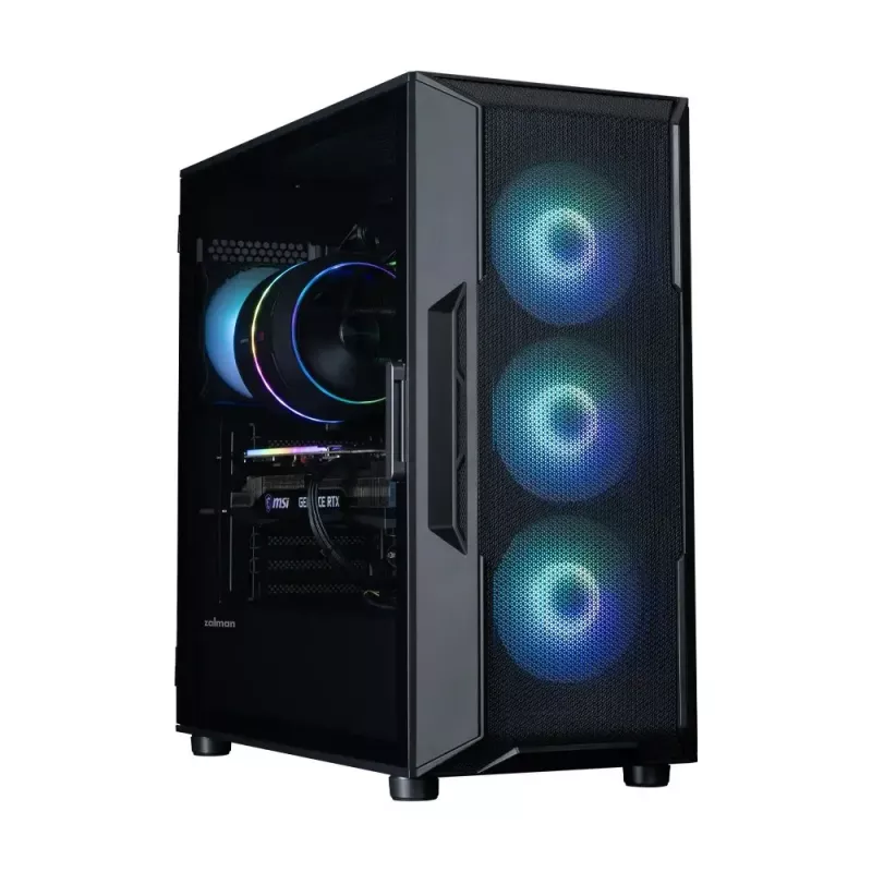 ZALMAN PC skriňa i3 NEO V2 Mid Tower, ARGB ventilátory x4, čierna