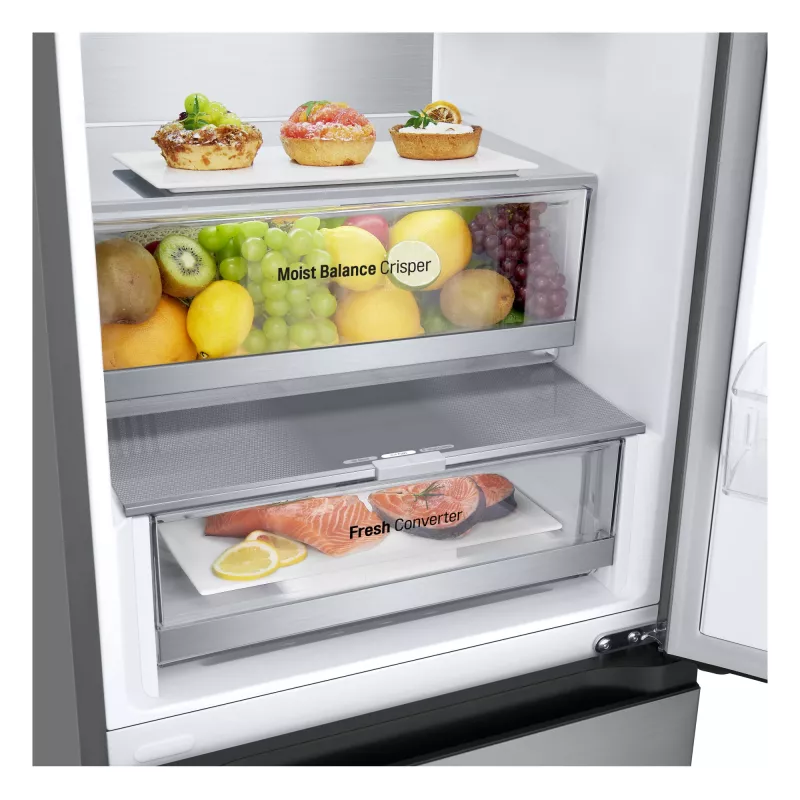 LG GBV5240DPY voľne stojaca 387 L strieborná