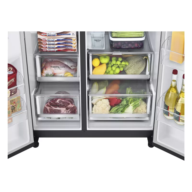 LG InstaView GSGV81EPLL Side-by-Side chladnička voľne stojaca 635 L čierna