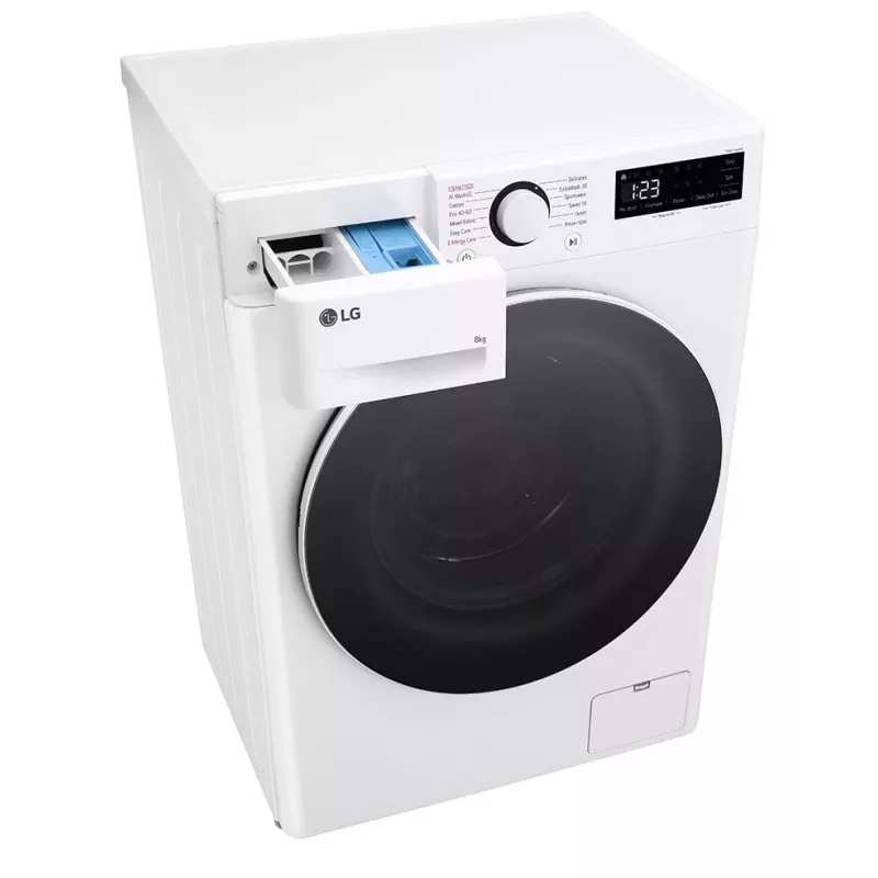 LG F2WR508S0W práčka s predným plnením 8 kg 1160 ot/min čierna, biela