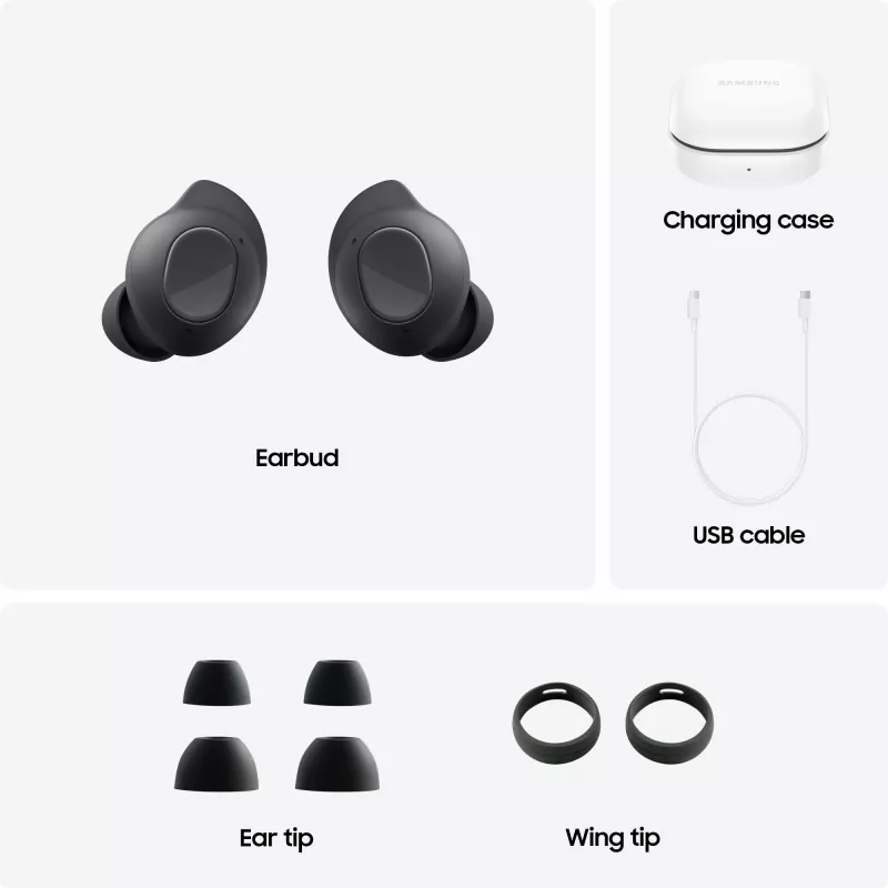 Samsung GALAXY BUDS FE GRAPHITE slúchadlá True Wireless Stereo (TWS) do uší hovory/hudba/šport/každodenné použitie Bluetooth