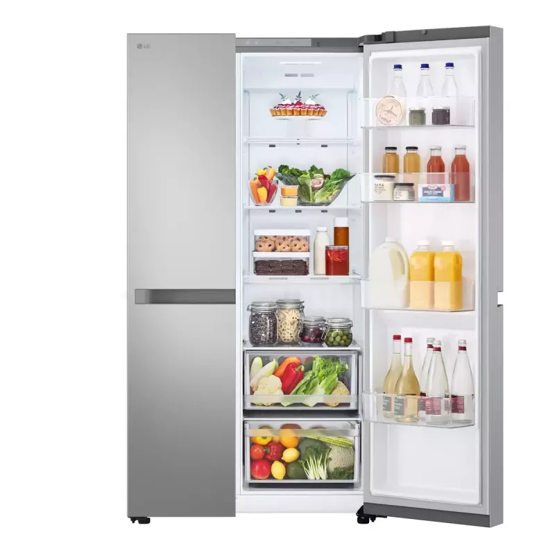 LG NatureFRESH GSBC40PYPE americká chladnička s mrazničkou – Prime Silver – energetická trieda E
