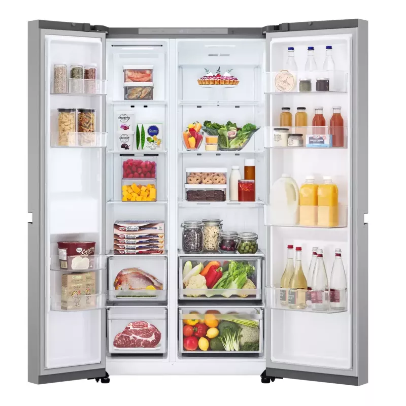 LG NatureFRESH GSBC40PYPE americká chladnička s mrazničkou – Prime Silver – energetická trieda E