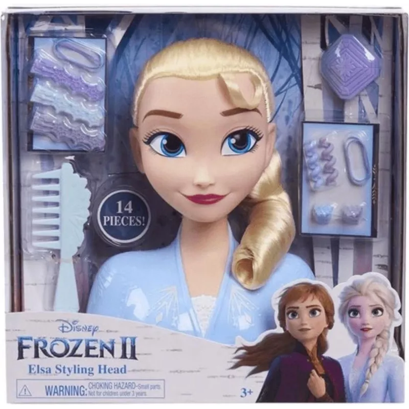 Just Play Disney Frozen 2, make-up/účesová hlava bábiky, ženské, 3 roky, 120 mm, viacfarebná