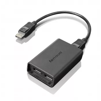 Lenovo DisplayPort na Dual-DisplayPort monitorový kábel USB-A čierny