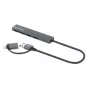 Manhattan USB-C & USB-A Combo Dock/Hub, konektory (4): USB-A (x4), 5 Gbps (USB 3.2 Gen1 alias USB 3.0), napájaný cez USB (bez potreby externého napájacieho zdroja), kábel 25 cm