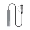 Manhattan USB-C & USB-A Combo Dock/Hub, konektory (4): USB-A (x4), 5 Gbps (USB 3.2 Gen1 alias USB 3.0), napájaný cez USB (bez potreby externého napájacieho zdroja), kábel 25 cm