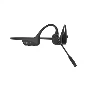 SHOKZ OpenComm2 2025 Upgrade bezdrôtový Bluetooth náhlavný set s kostným vedením pre videokonferencie s USB-C nabíjacím portom | 16 hod. hovoru, 29 m dosah, 1 hod. nabíjanie | S mikrofónom na ramene s potlačením hluku, čierny
