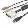 StarTech.com 1,8 m 4-in-1 USB DVI KVM kábel s audiom a mikrofónom