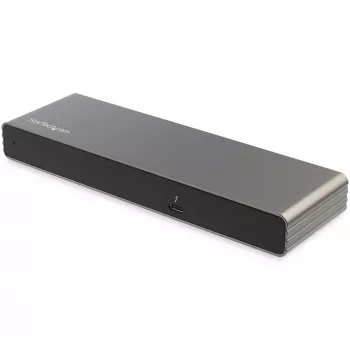 StarTech.com Thunderbolt 3 dok – TB3 dokovacia stanica pre notebook s dual-4K-60-Hz monitorom s DisplayPort, HDMI a 1080p VGA – 85 W Power Delivery & nabíjanie – 2x USB-A, Ethernet – Mac & Windows