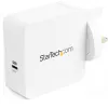StarTech.com USB-C nástenná nabíjačka - USB-C nabíjačka na notebook 60 W PD - 6 stôp/2 m kábel - univerzálny kompaktný Type-C napájací zdroj - Dell XPS/Lenovo X1 Carbon/HP EliteBook/MacBook - USB-IF/CE certifikovaný