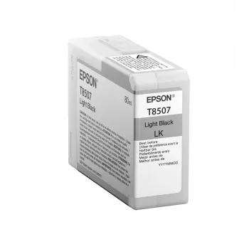 Epson jednotlivé balenie svetlá čierna T850700, svetlá čierna, pigmentový atrament, 80 ml, 1 ks