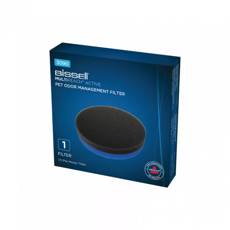 Bissell Multireach Active Pet Odor Management filter, predfilter, tyčový vysávač, čierna, modrá, Bissell, MultiReach Active 21V, 100 mm