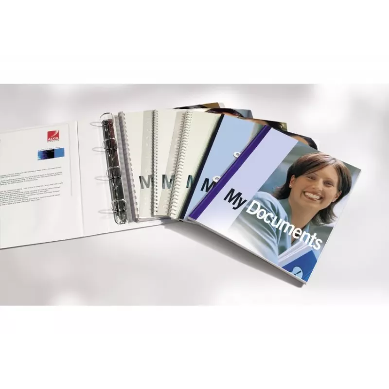 GBC Filestrip WireBind & ClickBind PVC, biela, polyvinylchlorid (PVC), A4, 245 g, 100 ks, Egypt