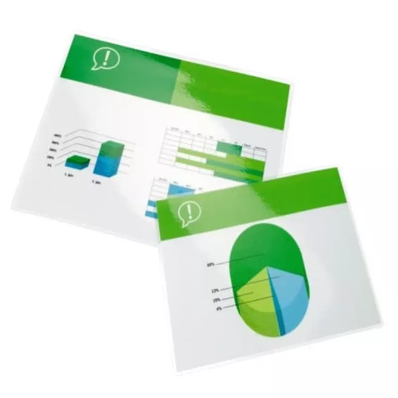 GBC laminovacia fólia A2 125 mikrónov, lesklá, transparentná, A2, 0,125 mm, 100 ks