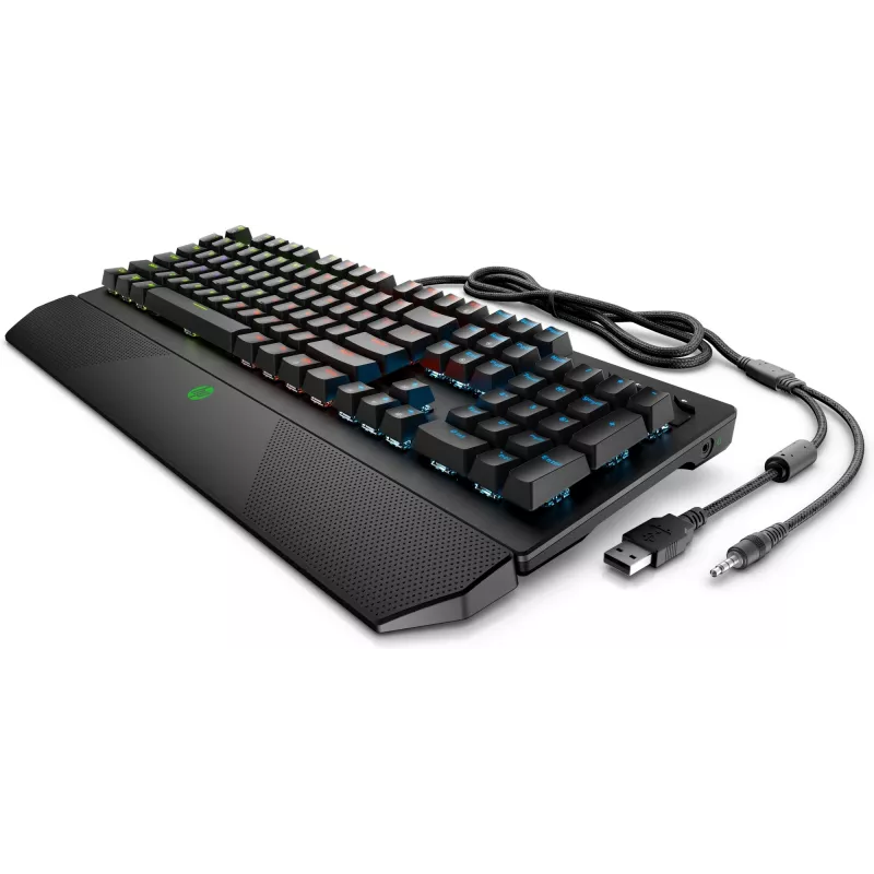 HP Pavilion Gaming klávesnica 800, Full-size (100%), káblová, USB, mechanická, čierna