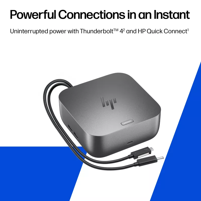 HP Thunderbolt 4 Ultra 280W G6 dok, káblový, Thunderbolt 4, 280 W, 10,100,1000,2500 Mbit/s, sivý, 8K Ultra HD