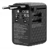 Verbatim Charge 'n' Travel 170W univerzálny cestovný adaptér čierna