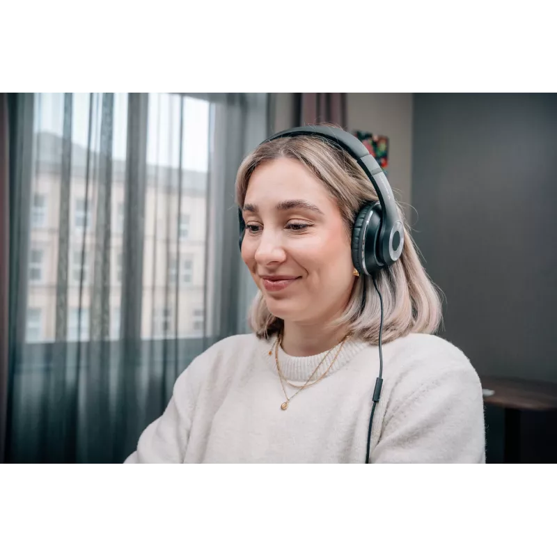 Verbatim TruSound USB-C headset, káblový, hudba/bežné použitie, 20 - 20000 Hz, 200,9 g, headset, čierna