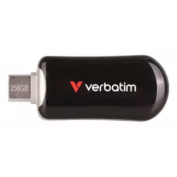 Verbatim Plectra USB-C flash disk čierna 256GB, 256 GB, USB Type-C, 3.2 Gen 1 (3.1 Gen 1), 100 MB/s, bez krytky, čierna